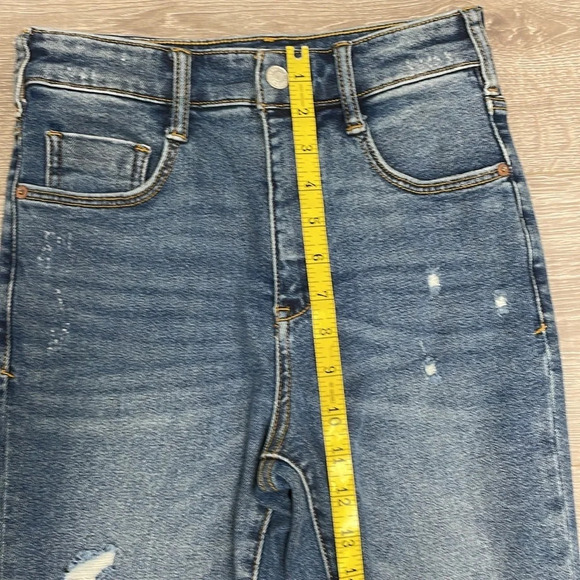 NWOT Anthropologie Pilcro High Rise Cigarette Denim Jeans Raw Hem Distressed 25 - Picture 10 of 16